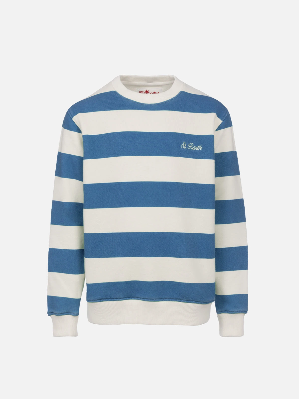 MC2 Saint Barth Kid Striped Sweatshirt Bobby With St. Barth Embroidery 3 MC2 Saint Barth Kid Striped Sweatshirt Bobby With St. Barth Embroidery