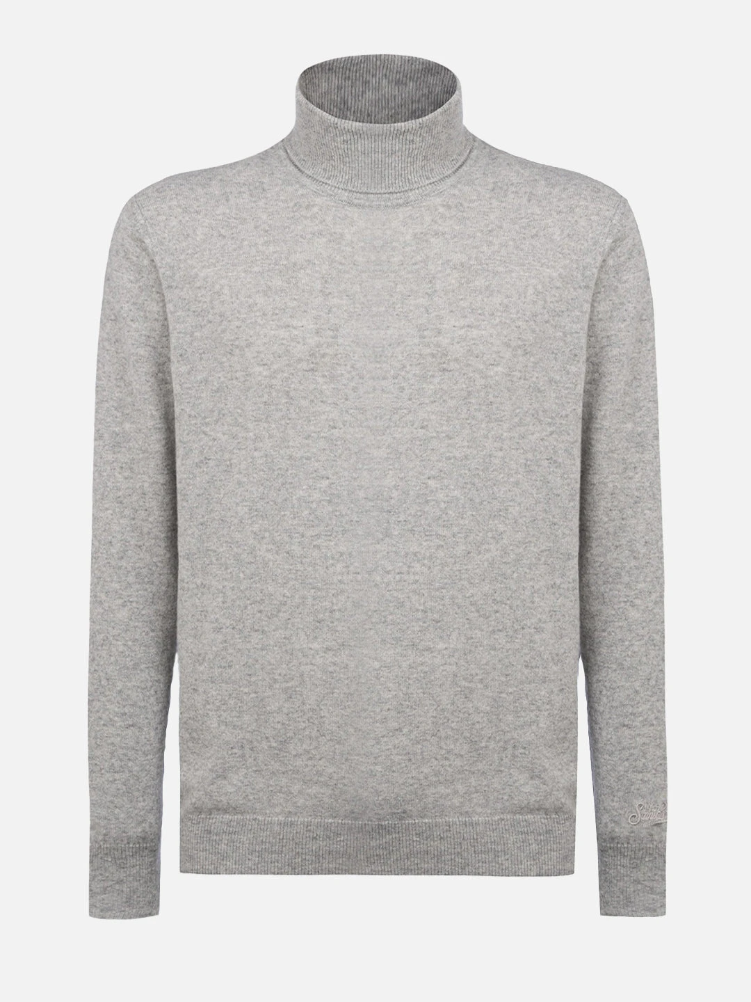 MC2 Saint Barth Man Mélange Grey Blended Cashmere Turtleneck Sweater Bond 6 MC2 Saint Barth Man Mélange Grey Blended Cashmere Turtleneck Sweater Bond - Image 4
