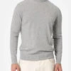 MC2 Saint Barth Man Mélange Grey Blended Cashmere Turtleneck Sweater Bond -MC2 Saint Barth Shop UID BOND00100034G MAN KNITWEAR GREY SOLIDCOLOR 20241111103500 01
