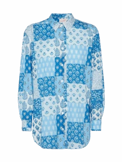 MC2 Saint Barth Brigitte Flower-print Cotton Shirt -MC2 Saint Barth Shop UID BRIG00100380H WOMAN SHIRT BLUE BOHO 0 20250415113500 4