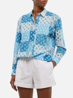 MC2 Saint Barth Brigitte Flower-print Cotton Shirt