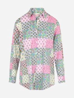 MC2 Saint Barth Woman Cotton Shirt Brigitte With Flower Print -MC2 Saint Barth Shop UID BRIG00100772F WOMAN SHIRT MULTICOLOR 5