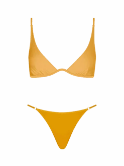MC2 Saint Barth Woman Ochre Yellow Underwired Triangle Bikini Winona Jodene