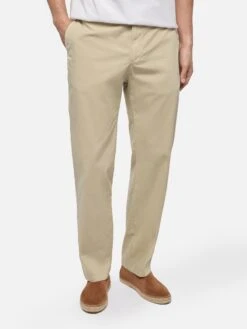 MC2 Saint Barth Beige Cotton Pants Calais With Drawstring