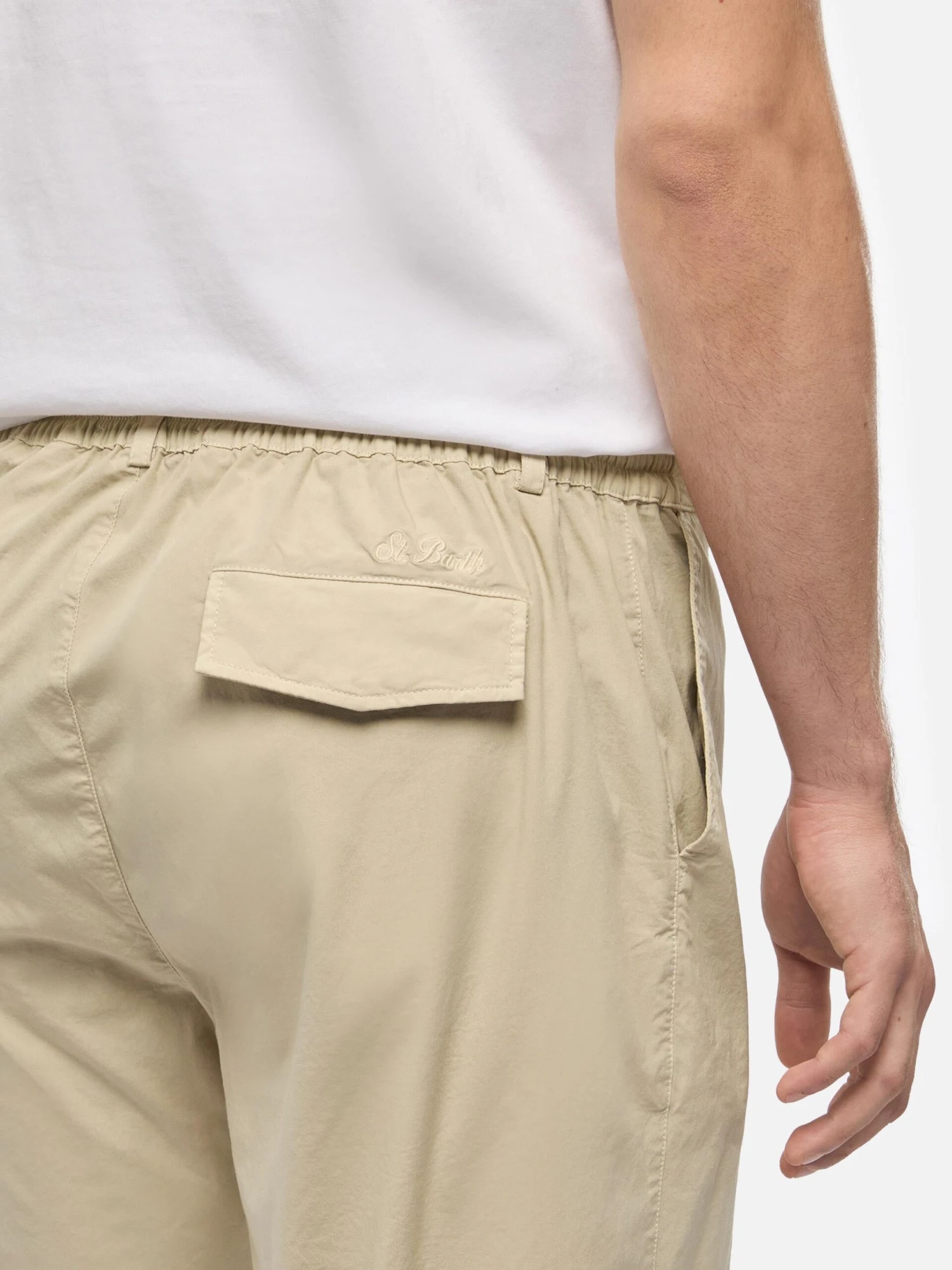 MC2 Saint Barth Beige Cotton Pants Calais With Drawstring 4 MC2 Saint Barth Beige Cotton Pants Calais With Drawstring - Image 2