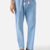 MC2 Saint Barth Calais Dusty Blue Cotton Pants With Drawstring -MC2 Saint Barth Shop UID CAA000100335H MAN PANT BLUE PLAIN.COLOR MC2 1