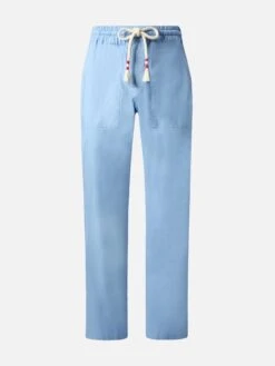 MC2 Saint Barth Calais Dusty Blue Cotton Pants With Drawstring 9 MC2 Saint Barth Calais Dusty Blue Cotton Pants With Drawstring -MC2 Saint Barth Shop UID CAA000100335H MAN PANT BLUE PLAIN.COLOR MC2 6