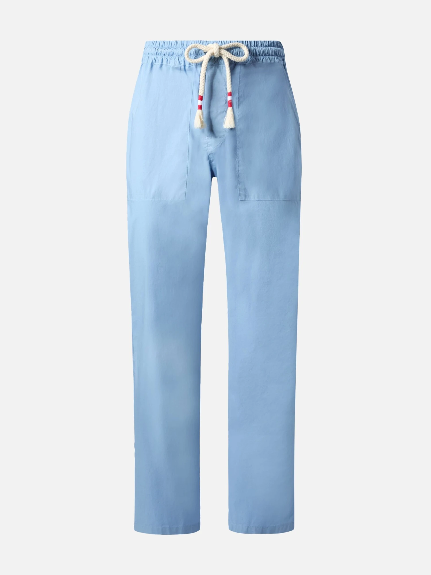 MC2 Saint Barth Calais Dusty Blue Cotton Pants With Drawstring 6 MC2 Saint Barth Calais Dusty Blue Cotton Pants With Drawstring - Image 4
