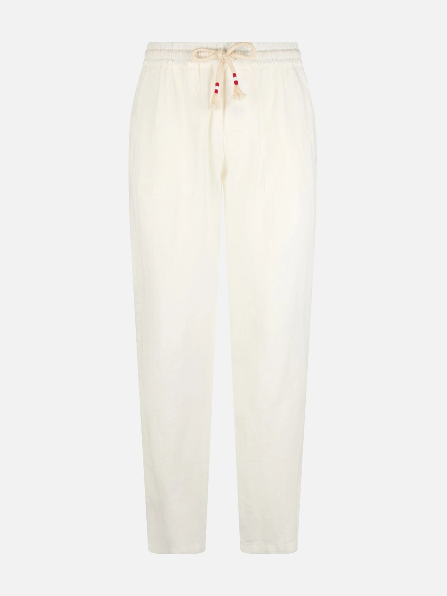 MC2 Saint Barth White Linen Pants Calais With Drawstring 6 MC2 Saint Barth White Linen Pants Calais With Drawstring - Image 4