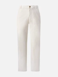MC2 Saint Barth Calais White Cotton Pants With Drawstring -MC2 Saint Barth Shop UID CAA000102854H MAN PANT WHITE MC2 MC2 20250806163500 6