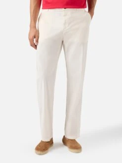 MC2 Saint Barth Calais White Cotton Pants With Drawstring