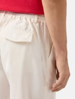 MC2 Saint Barth Calais White Cotton Pants With Drawstring -MC2 Saint Barth Shop UID CAA000102854H MAN PANT WHITE MC2 MC2 20250807160008 3