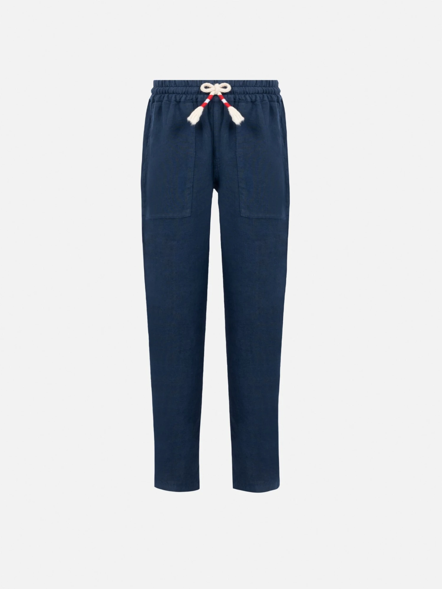 MC2 Saint Barth Calais Jr Navy Blue Linen Pants With Drawstring 3 MC2 Saint Barth Calais Jr Navy Blue Linen Pants With Drawstring