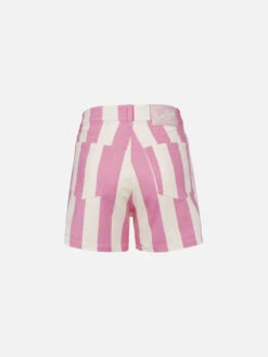 MC2 Saint Barth Woman Pink Striped Print Denim Bermuda Cancun 9 MC2 Saint Barth Woman Pink Striped Print Denim Bermuda Cancun -MC2 Saint Barth Shop UID CAC00201620F WOMAN SHORT PANT PINK 01