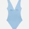 MC2 Saint Barth Calliope Brown Heat-sealed One-piece Swimsuit -MC2 Saint Barth Shop UID CAI00101062H WOMAN DRESS BLUE PLAINCOLOR MC2 4