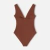 MC2 Saint Barth Calliope Heat-sealed Brown One-piece Swimsuit -MC2 Saint Barth Shop UID CAI00101063H WOMAN ONEPIECE BROWN 4