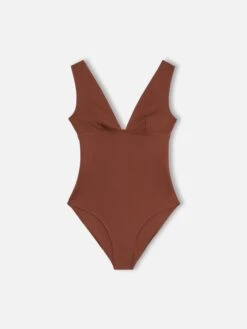 MC2 Saint Barth Calliope Heat-sealed Brown One-piece Swimsuit