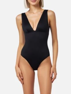 MC2 Saint Barth Woman Heatsealed One-piece Swimsuit Calliope -MC2 Saint Barth Shop UID CAI00105188F WOMAN ONEPIECE BLACK 1