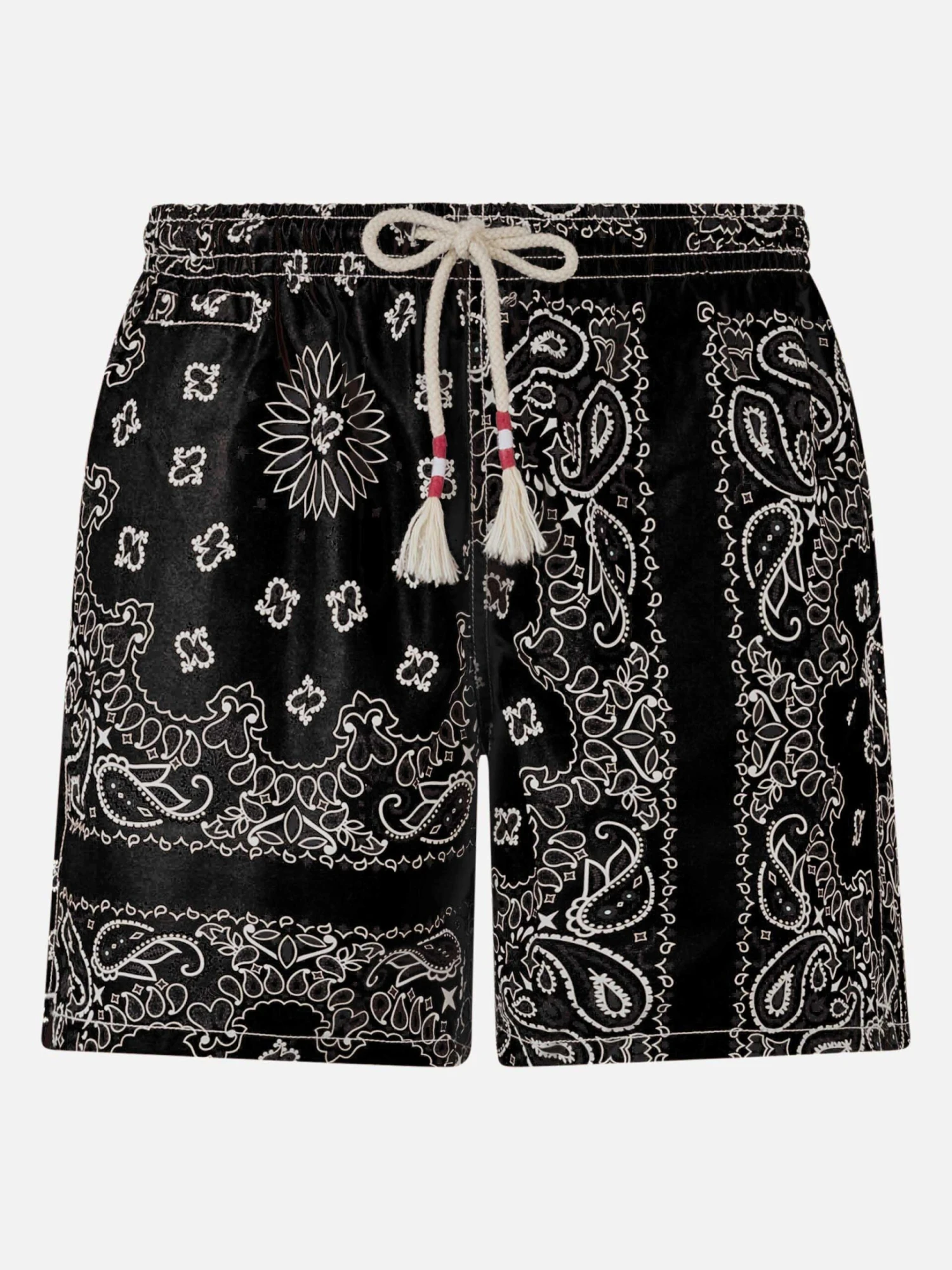 MC2 Saint Barth Mid-length Swim-shorts Caprese With Black Bandanna Print 3 MC2 Saint Barth Mid-length Swim-shorts Caprese With Black Bandanna Print
