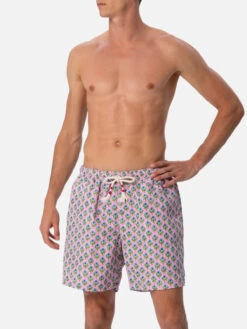 MC2 Saint Barth Man Mid-length Swim-shorts Caprese -MC2 Saint Barth Shop UID CAP000100773F MAN SWIMSHORT PINK 01