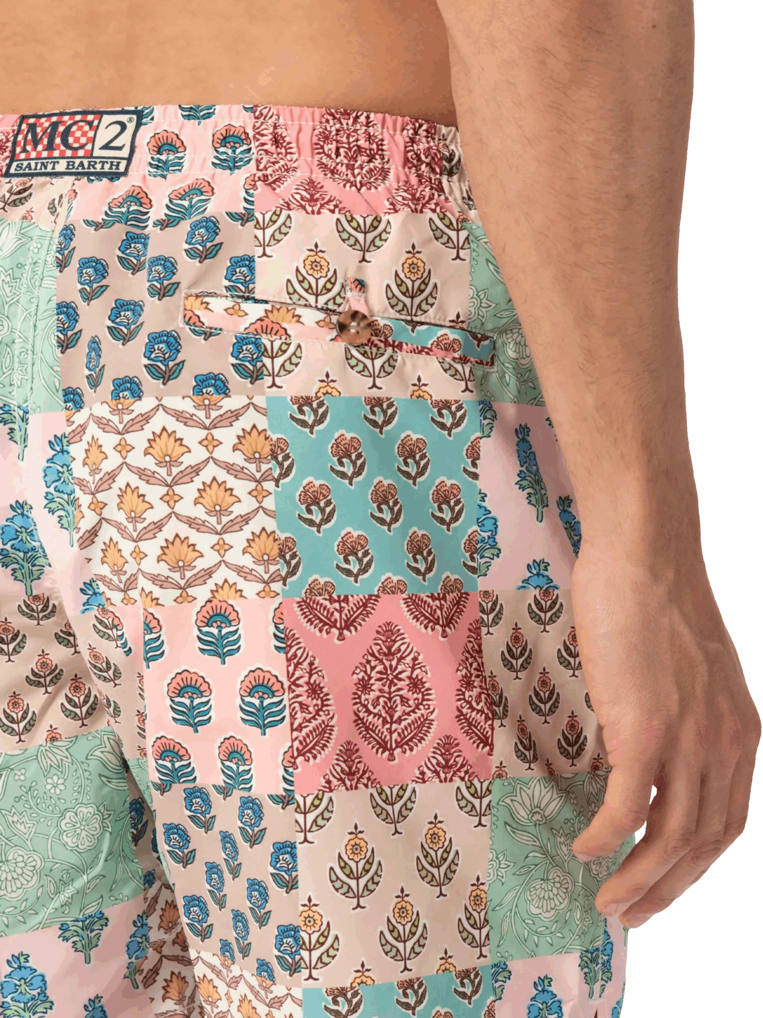 MC2 Saint Barth Mid-length Swim-shorts Caprese With Flower Patch Print 8 MC2 Saint Barth Mid-length Swim-shorts Caprese With Flower Patch Print - Image 6