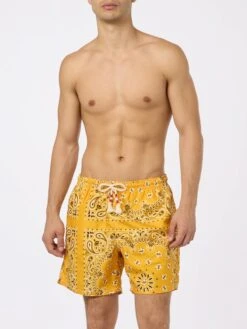 MC2 Saint Barth Man Swim Shorts With Ochre Bandanna Print 8 MC2 Saint Barth Man Swim Shorts With Ochre Bandanna Print -MC2 Saint Barth Shop UID CAP000102610B MAN SWIMSHORT BANDANA 20240709220000 1