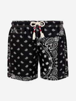 MC2 Saint Barth Boy Swim Shorts With Bandanna Print