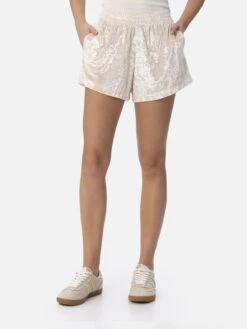 MC2 Saint Barth Woman Chenille Pull Up Shorts Cate