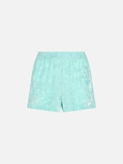 MC2 Saint Barth Woman Water Green Chenille Pull Up Shorts Cate -MC2 Saint Barth Shop UID CATE000105614F WOMAN SHORTPANT GREEN 20240727163500 4