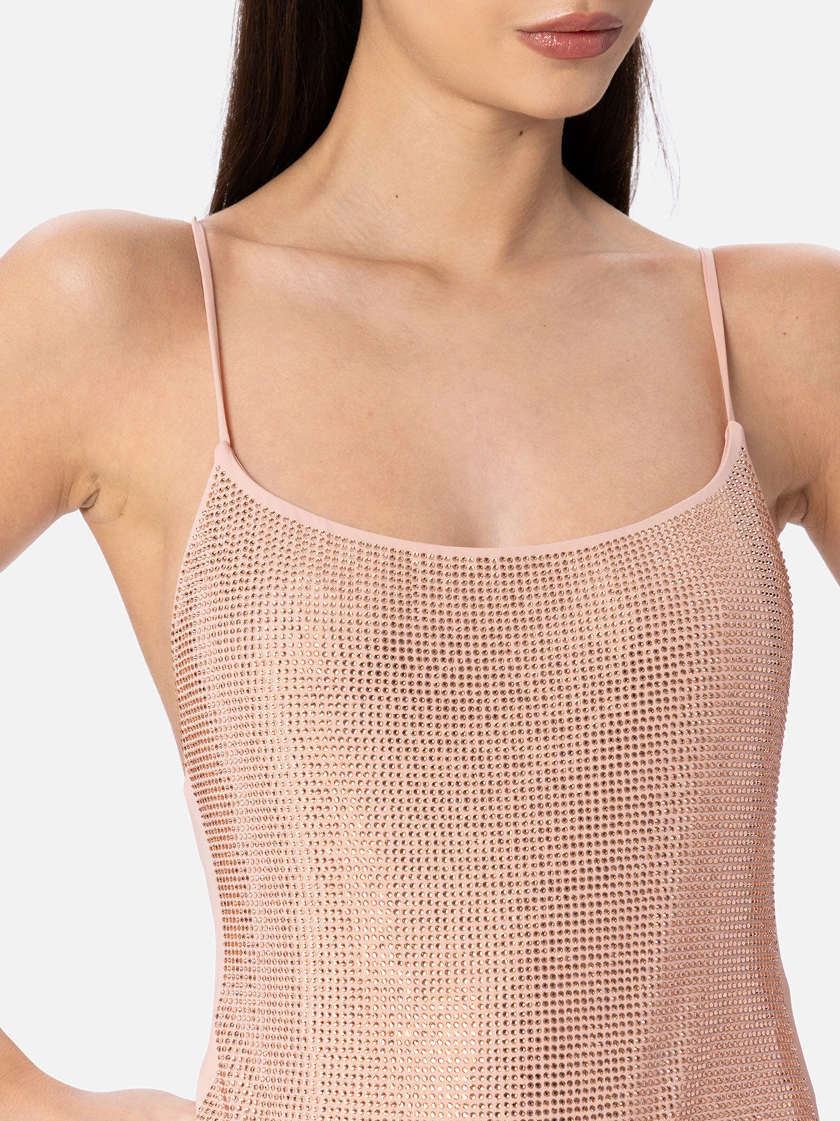 MC2 Saint Barth Woman Pale One-piece Swimsuit Cecille With Rhinestones 6 MC2 Saint Barth Woman Pale One-piece Swimsuit Cecille With Rhinestones - Image 4