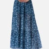 MC2 Saint Barth Woman Silk Voile Pleated Long Skirt Cheyenne