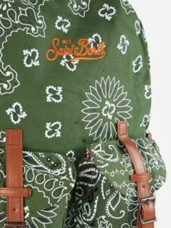 MC2 Saint Barth Canvas Backpack Cody With Green Bandanna Print -MC2 Saint Barth Shop UID COD000101876B ACCESSORY BACKPACK 0 20240717133500 2