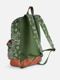 MC2 Saint Barth Canvas Backpack Cody With Green Bandanna Print -MC2 Saint Barth Shop UID COD000101876B ACCESSORY BACKPACK 0 20240717133500 3