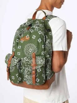 MC2 Saint Barth Canvas Backpack Cody With Green Bandanna Print -MC2 Saint Barth Shop UID COD000101876B ACCESSORY BACKPACK 0 20240903163500 6