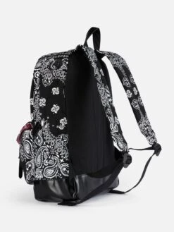 MC2 Saint Barth Canvas Backpack Cody With Black Bandanna Print -MC2 Saint Barth Shop UID COD000105290D ACCESSORY BACKPACK BLACK 20240717133500 3