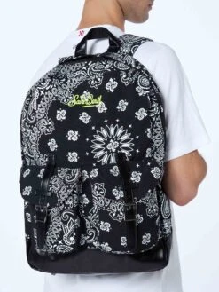 MC2 Saint Barth Canvas Backpack Cody With Black Bandanna Print -MC2 Saint Barth Shop UID COD000105290D ACCESSORY BACKPACK BLACK 20240903133402 5 c305c8d7 bacd 4afe 9ad0 5070bba50672