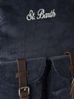MC2 Saint Barth Navy Blue Corduroy Backpack Cody -MC2 Saint Barth Shop UID COD000200356G ACCESSORY BACKPACK BLUE 20240920143500 2