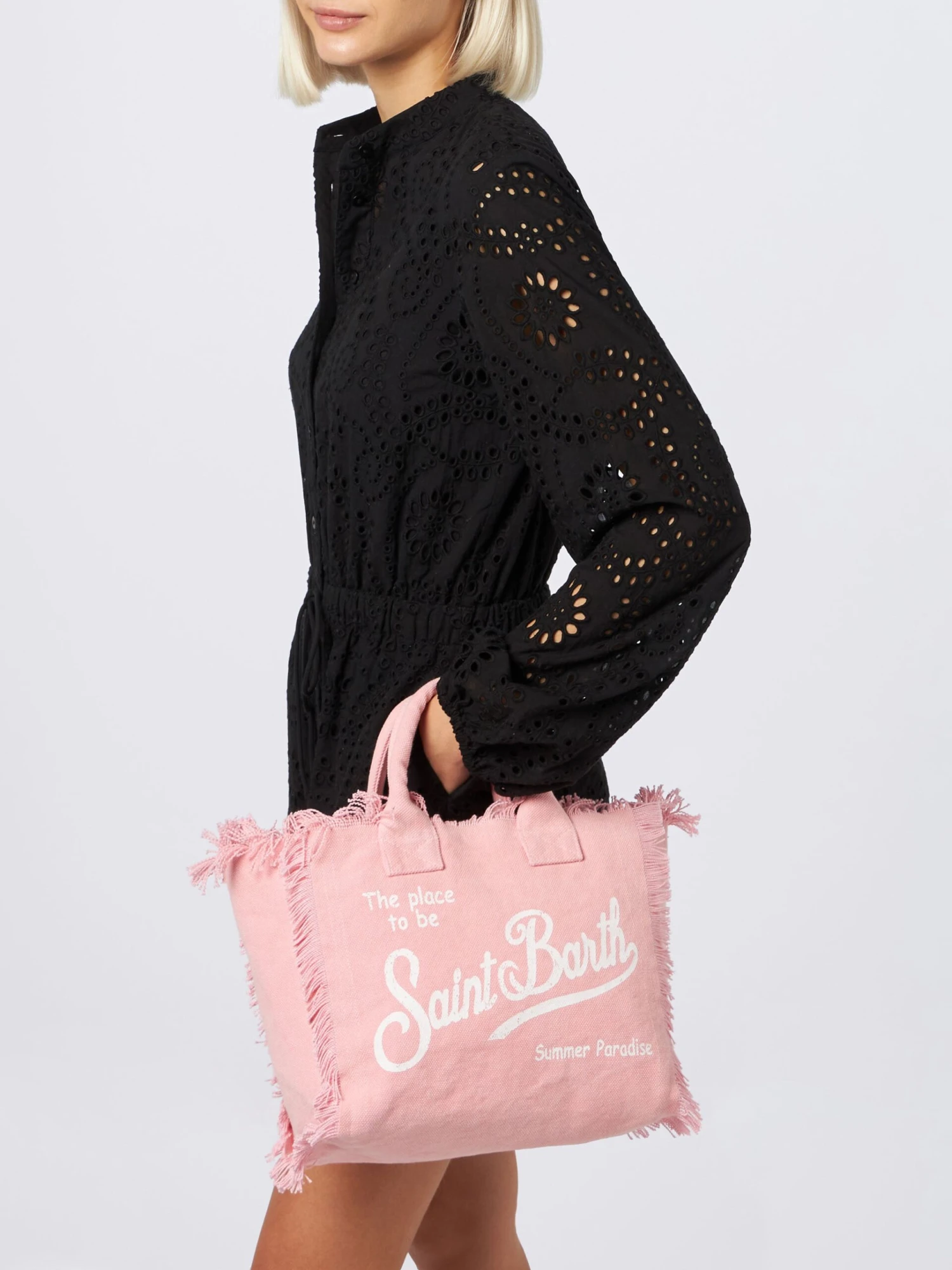 MC2 Saint Barth Woman Black Sangallo Lace Cotton Playsuit Julian 4 MC2 Saint Barth Woman Black Sangallo Lace Cotton Playsuit Julian - Image 2