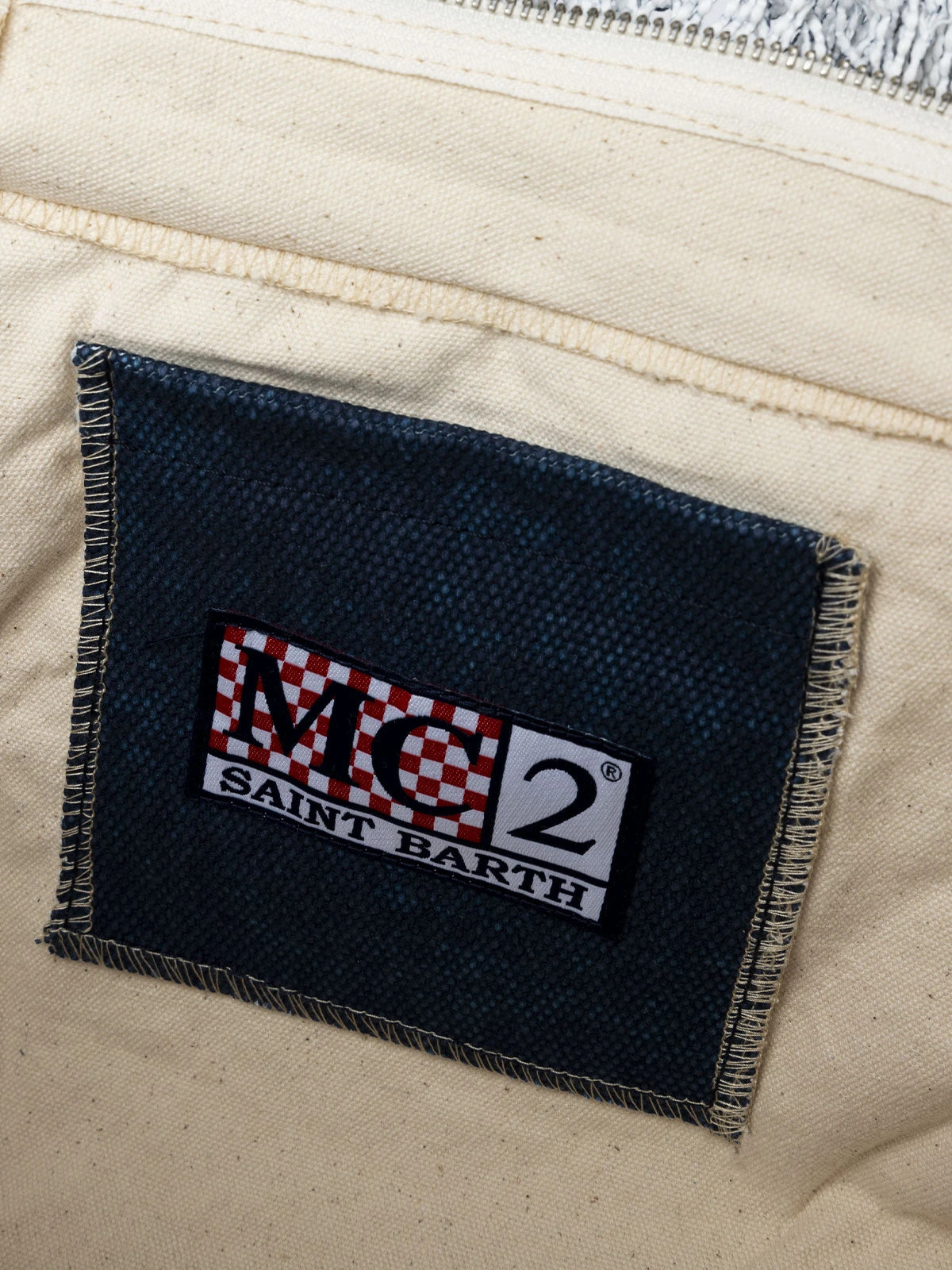 MC2 Saint Barth Colette Indigo Cotton Canvas Handbag 7 MC2 Saint Barth Colette Indigo Cotton Canvas Handbag - Image 5