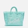 MC2 Saint Barth Colette Sponge Water Green Zebra Embossed Terry Handbag -MC2 Saint Barth Shop UID COL000501200H WOMAN BAG GREEN 1