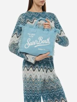 MC2 Saint Barth Colette Linen Light Blue Handbag 8 MC2 Saint Barth Colette Linen Light Blue Handbag -MC2 Saint Barth Shop UID COL001800318H ACCESSORY BAG BLUE 0 0 20250324150001 5