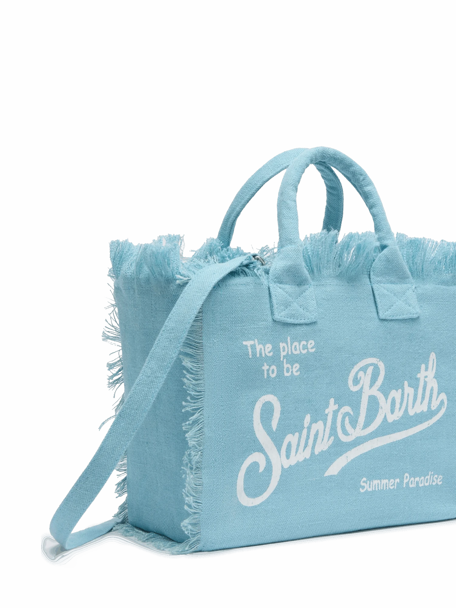 MC2 Saint Barth Colette Linen Light Blue Handbag 6 MC2 Saint Barth Colette Linen Light Blue Handbag - Image 4