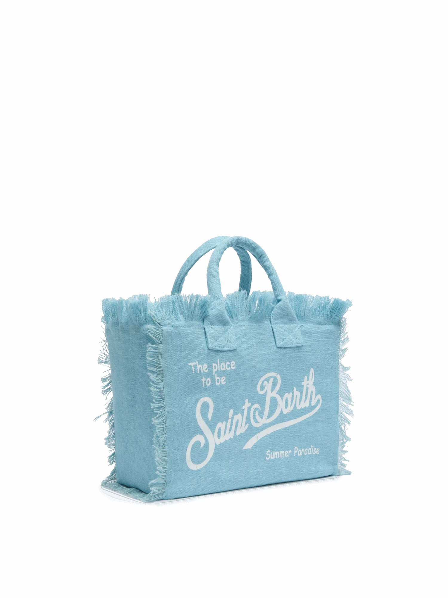 MC2 Saint Barth Colette Linen Light Blue Handbag 5 MC2 Saint Barth Colette Linen Light Blue Handbag - Image 3