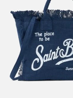 MC2 Saint Barth Colette Linen Navy Blue Handbag 9 MC2 Saint Barth Colette Linen Navy Blue Handbag -MC2 Saint Barth Shop UID COL001801897H ACCESSORY BAG BLUE 20240524163500 3