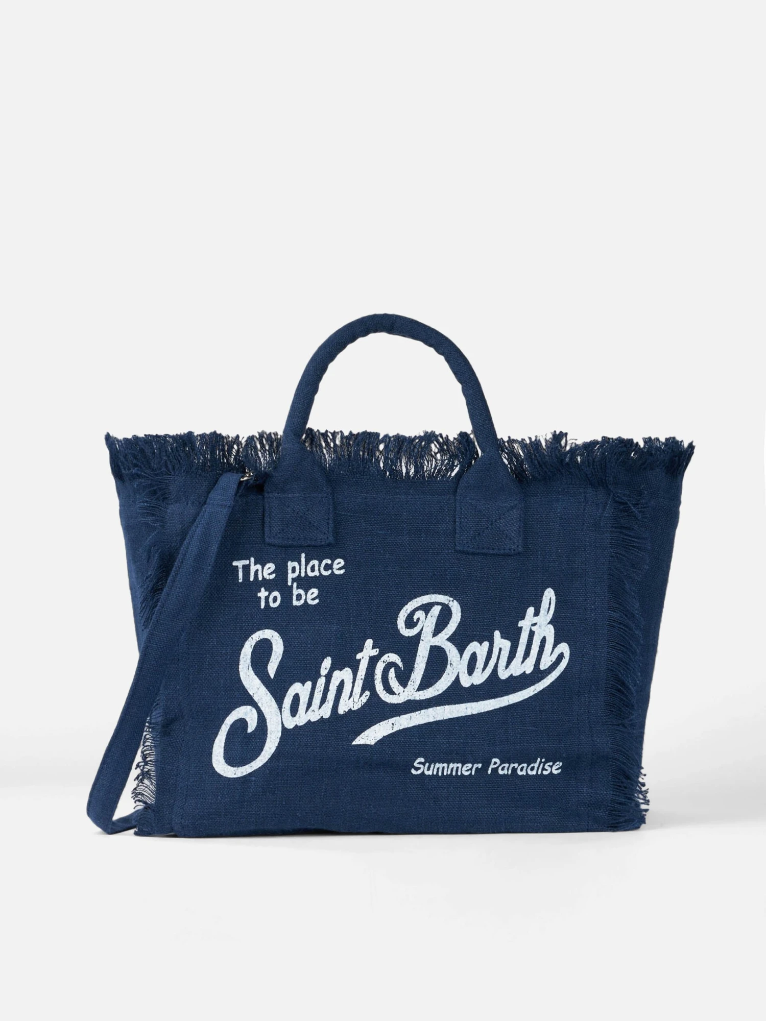 MC2 Saint Barth Colette Linen Navy Blue Handbag 3 MC2 Saint Barth Colette Linen Navy Blue Handbag