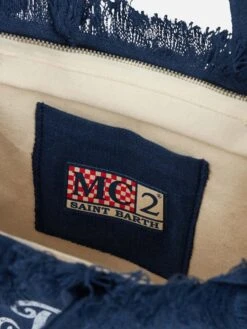 MC2 Saint Barth Colette Linen Navy Blue Handbag 11 MC2 Saint Barth Colette Linen Navy Blue Handbag -MC2 Saint Barth Shop UID COL001801897H ACCESSORY BAG BLUE 20240524173500 4
