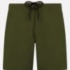 MC2 Saint Barth Military Green Long Stretch Comfort Surf Swim Shorts -MC2 Saint Barth Shop UID COM000200270F MAN SWIMSHORT GREEN 1