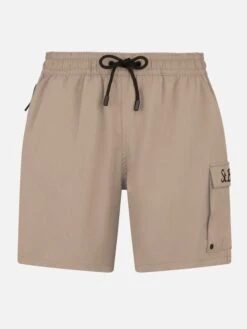 MC2 Saint Barth Beige Classic Stretch Comfort Travel Swim Shorts