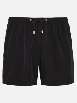 MC2 Saint Barth Black Comfort Swim Shortswith St. Barth Embroidery