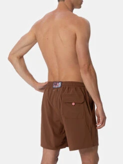 MC2 Saint Barth Brown Classic Stretch Comfort Swim Shorts 11 MC2 Saint Barth Brown Classic Stretch Comfort Swim Shorts -MC2 Saint Barth Shop UID COM000703535F MAN SWIMSHORT BROWN SOLID COLOR 2